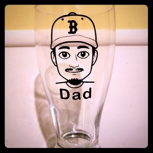 Beer glass with bitmoji